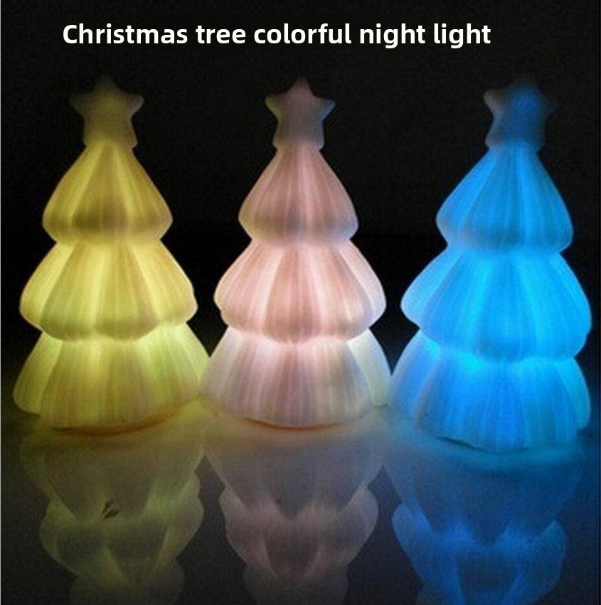 LED Acrylic Colorful Christmas Tree Night Light