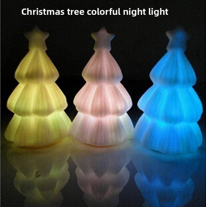 LED Acrylic Colorful Christmas Tree Night Light
