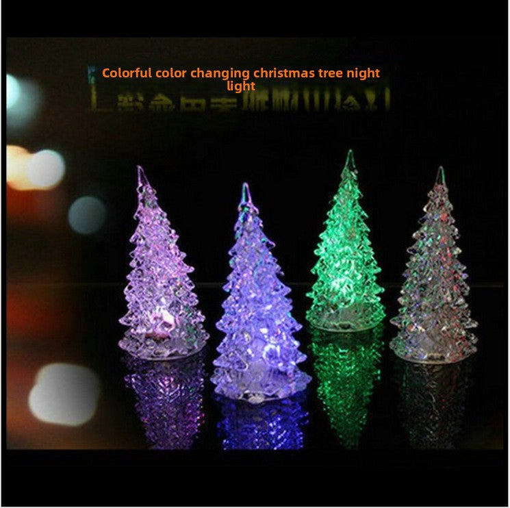 LED Acrylic Colorful Christmas Tree Night Light
